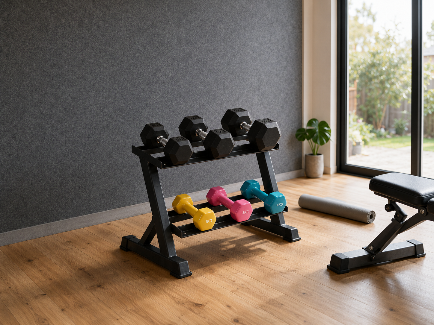 Vinyl & Hex Dumbbells