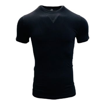 Crew Neck Cotton T-Shirt - Black
