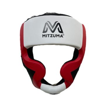 PU Combat Boxing Headguard Red/White