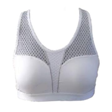 Ladies Chest Protector Sports Bra White