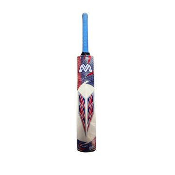 6ER Indoor Cricket Bat Short Handle - Royal/Red