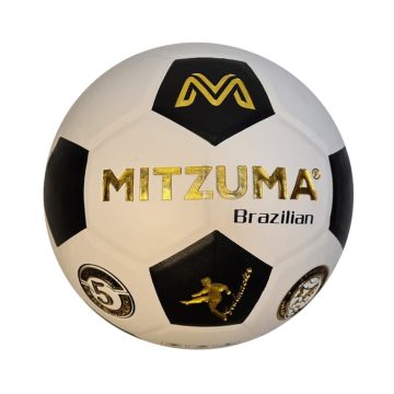 Brazilian Classic White/Black Moulded Football