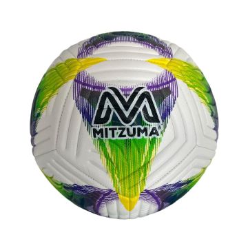 Rok Purple/Green Machine Stitched Training Football 