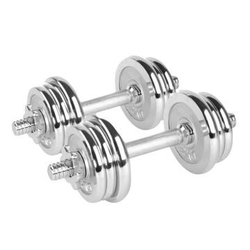 20kg Adjustable Chrome Dumbbell Set