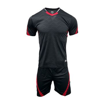Denmark Mens Football Kit Pack of 14 - Black/Red