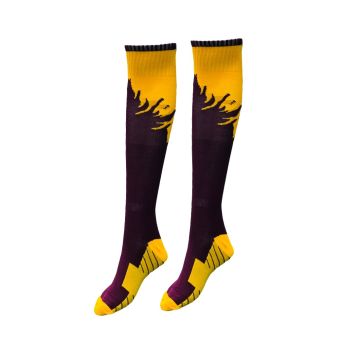 Flame Unisex Sports Socks Pack of 14 - Maroon/Gold