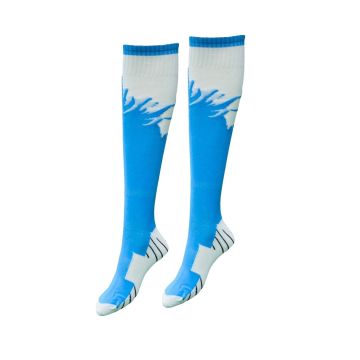 Flame Unisex Sports Socks Pack of 14 - Sky/White