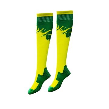 Flame Unisex Sports Socks Pack of 14 - Yellow/Emerald