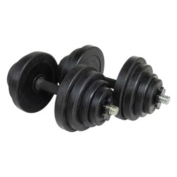 20kg Adjustable Rubber Dumbbell Set