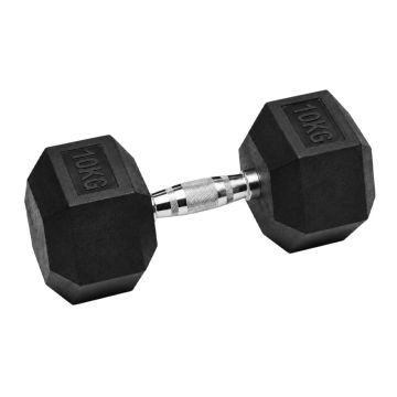 Mitzuma 10kg rubber hex dumbbell sold individually