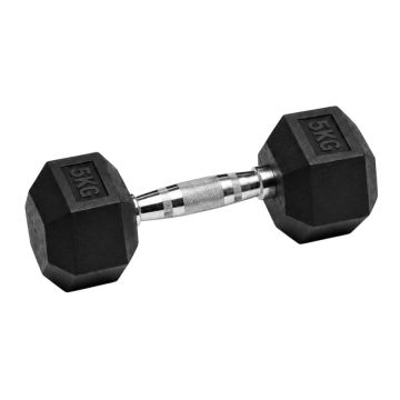 Mitzuma 5kg rubber hex dumbbell sold individually