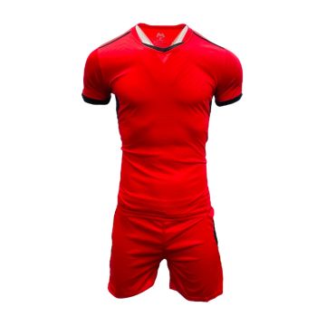 Peru Mens Football Kit Pack of 14 - Red/Black