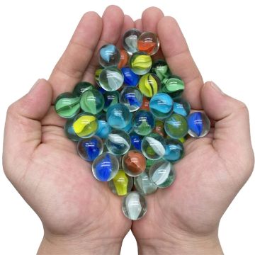 Glass Marbles for Kids Games - Pack of 100