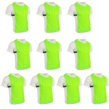 Mesh Training Bibs Set of 10 - Neon Green