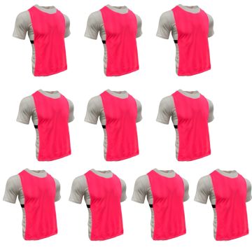 Mesh Training Bibs Set of 10 - Pink