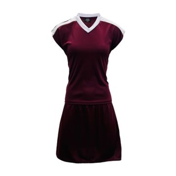 Attack Netball Kit Pack of 10 - Maroon/White