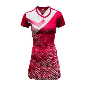 Strike Sublimated Netball Kit Pack of 10 - Maroon/White