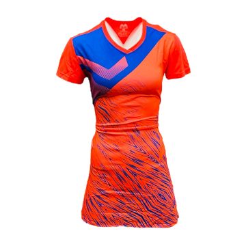 Strike Sublimated Netball Kit Pack of 10 - Neon Orange/Royal
