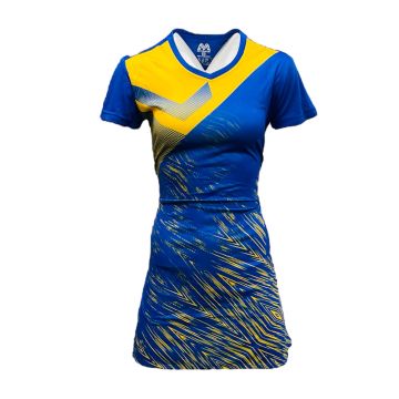 Strike Sublimated Netball Kit Pack of 10 - Royal/Gold