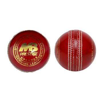 MB Malik Prestige 4PC Red Cricket Ball 80 Overs - 156g