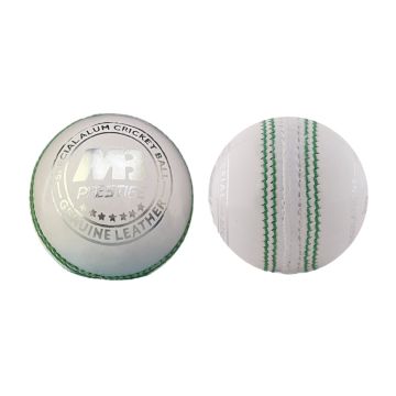 MB Malik Prestige 4PC White Cricket Ball 80 Overs - 156g