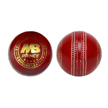 MB Malik Prince 4PC Red Cricket Ball 70 Overs - 156g