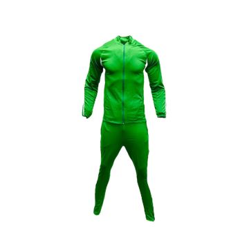 Raven Embossed Front Tracksuit - Emerald/White