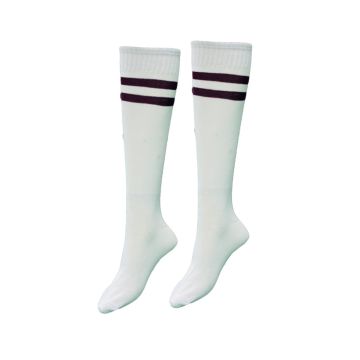 Basic Unisex Sports Socks Pack of 14 - White/Maroon