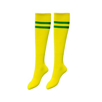 Basic Unisex Sports Socks Pack of 14 - Yellow/Emerald