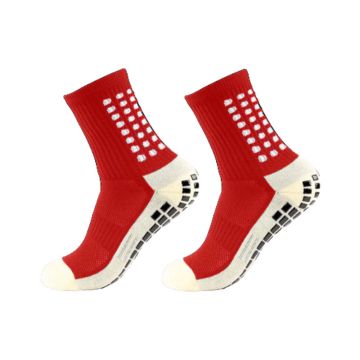 Short Grip Socks Pack of 12 - Red/White