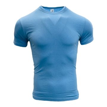 Crew Neck Cotton T-Shirt - Sky