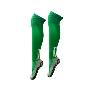 Sports Grip Knee High Socks Senior Pack Of 14 - Emerald/White
