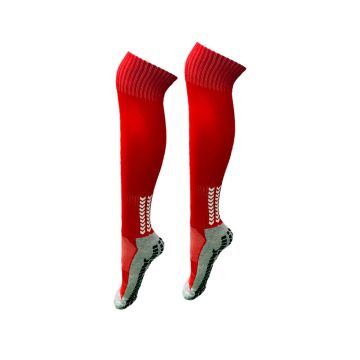 Sports Grip Knee High Socks Senior Pack Of 14 - Red/White