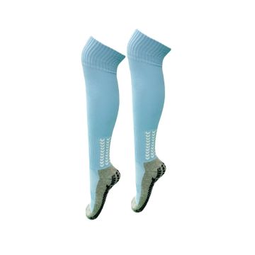 Sports Grip Knee High Socks Senior Pack Of 14 - Sky/White