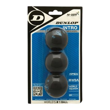 Dunlop Intro Squash Balls 3 Ball Pack