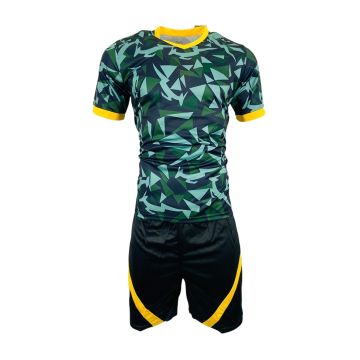 Sublimated Mens Rugby Kit Pack of 22 - Green/Yellow