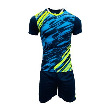 Sublimated Mens Football Kit Pack of 14 - Navy/Sky/Yellow