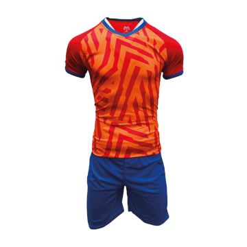 Sublimated Mens Football Kit Pack of 14 - Neon Orange/Royal