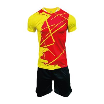 Sublimated Mens Football Kit Pack of 14 - Red/Yellow/Black