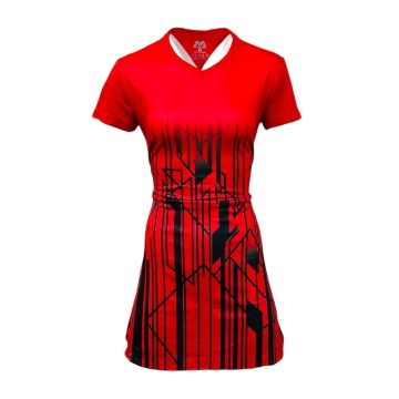 Sublimated Ladies Netball Kit Pack of 10 - Red/Black