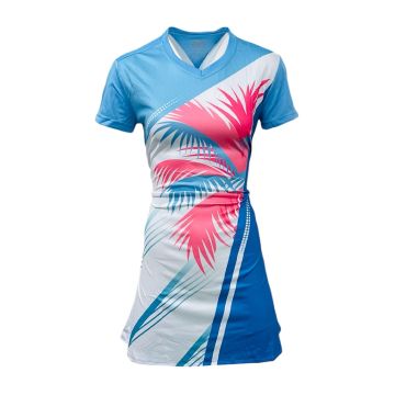 Sublimated Ladies Netball Kit Pack of 10 - Sky/Pink