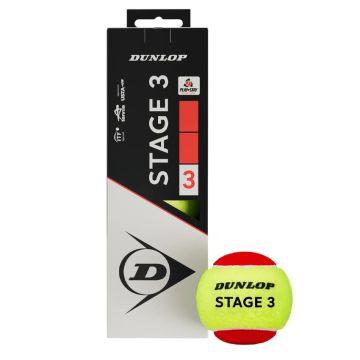 Dunlop Stage 3 Red Tennis Balls Pack of 3