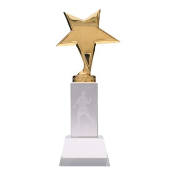3D Football Crystal Cup Trophy