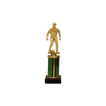 Green Football Pillar Trophy