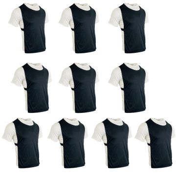 Polyester Training Bibs Set of 10 - Black