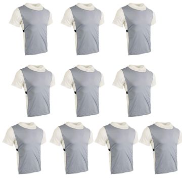 Polyester Training Bibs Set of 10 - Grey