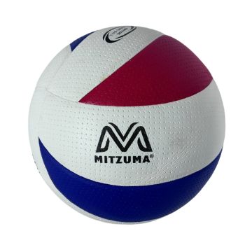 MV100 Soft Touch PU Volleyball - White/Blue/Red