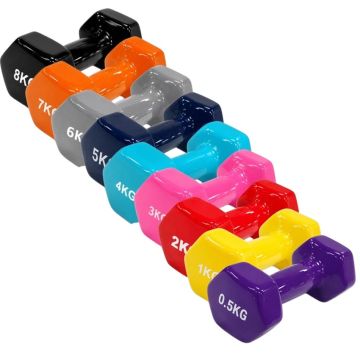 Vinyl Hex Dumbbells 0.5kg - 8kg