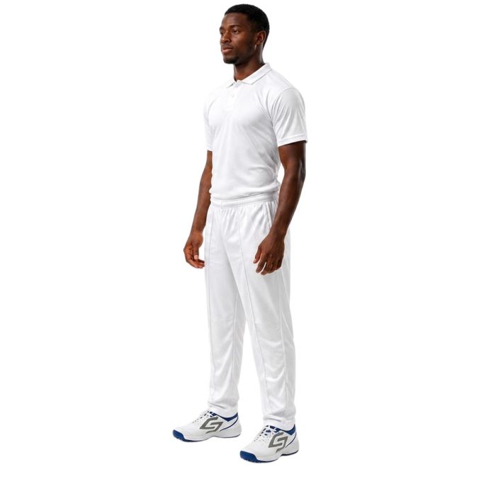 Mens Cricket Shirt & Trousers Set - White