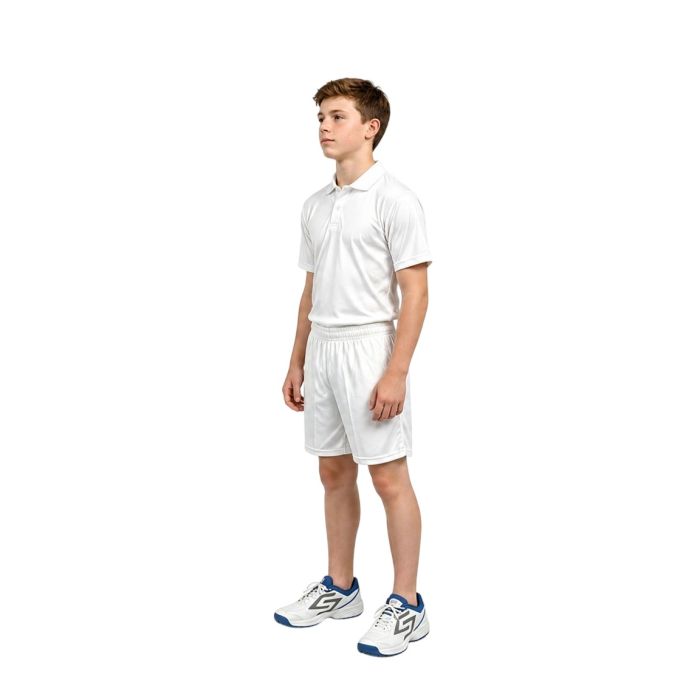 Junior Cricket Shirt & Shorts Set - White